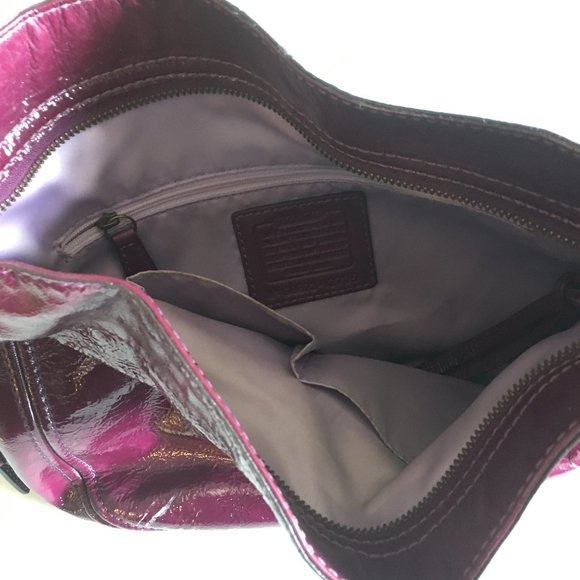 Authentic Coach patent leather plum / purple purse - Picture 13 of 13